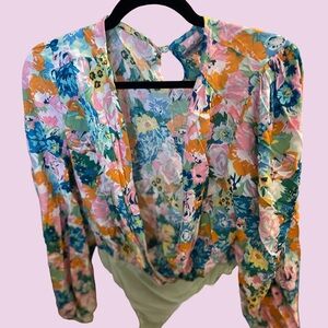 Floral Multicolor Women's Top